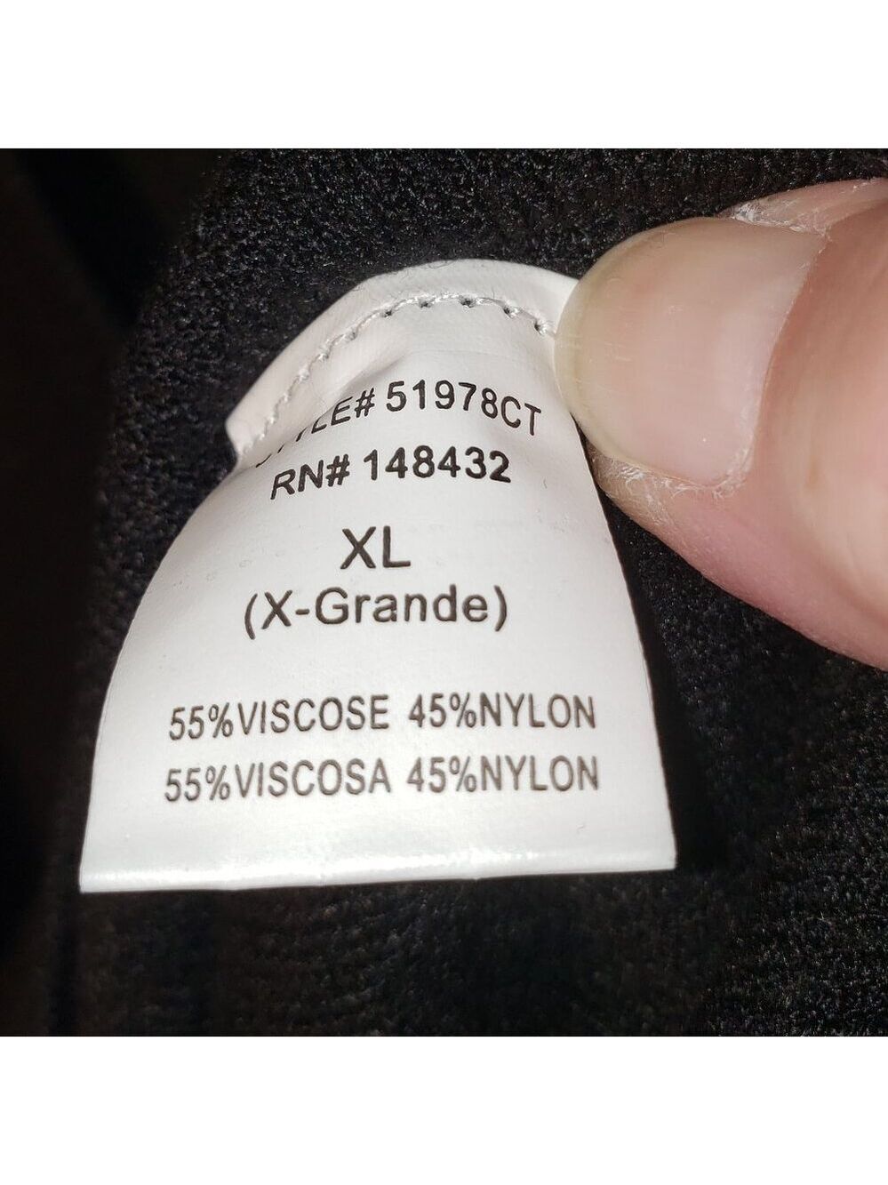Staccato Black XL Sweater w/Faux Fur Trimmed Sleeves - Picture 6 of 6